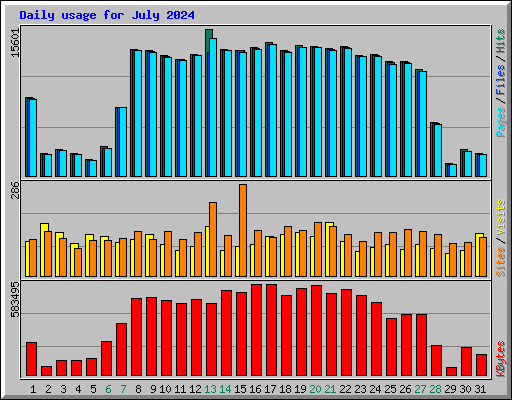 Daily usage for July 2024