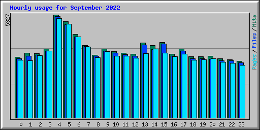 Hourly usage for September 2022