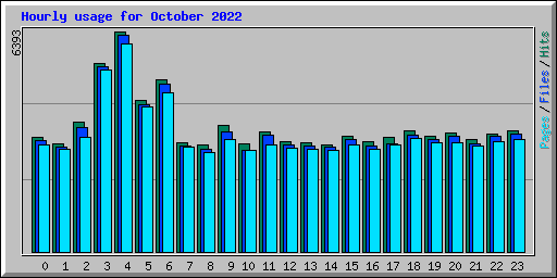 Hourly usage for October 2022